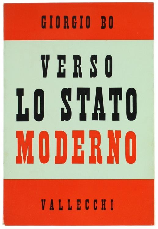 Verso lo Stato Moderno - Giorgio Bo - copertina