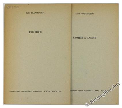 Tre Rose - Ezio Franceschini - copertina