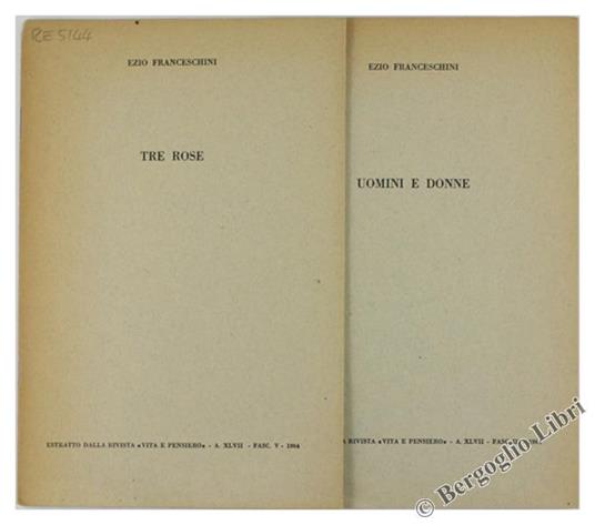Tre Rose - Ezio Franceschini - copertina