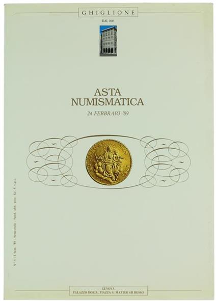 Asta Numismatica N. 5 - 24 Febbraio 1989 - Piero Ghiglione - copertina