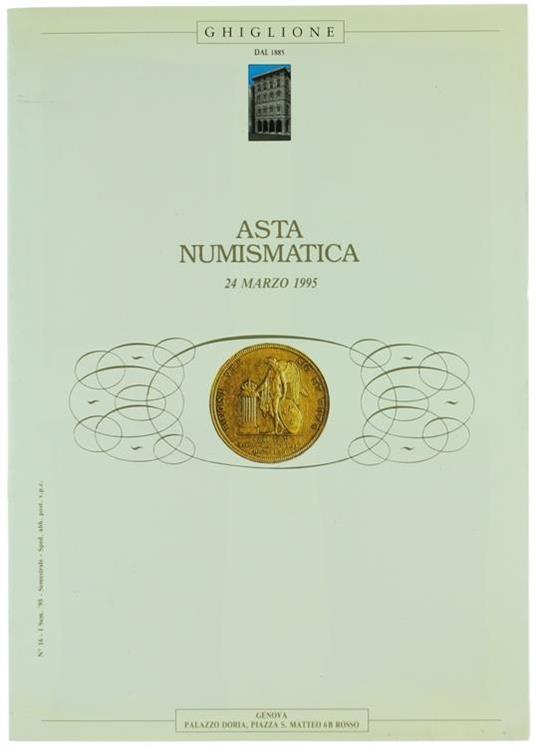 Asta Numismatica N. 14 - 24 Marzo 1995 - Piero Ghiglione - copertina