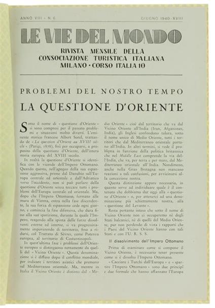 La Questione d'Oriente. Problemi del Nostro Tempo - Amedeo Giannini - copertina