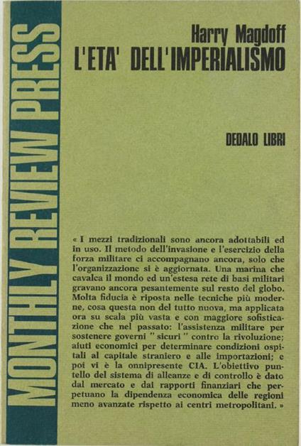 L' Età dell'Imperialismo - Harry Magdoff - copertina