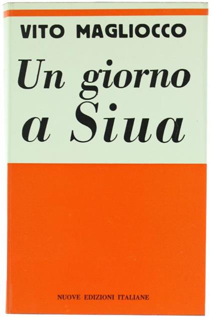 Un Giorno a Siua - Vito Magliocco - copertina