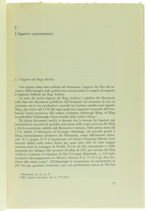 Legatori e Legature del Settecento in Piemonte