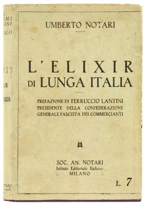 L' EliXIr di Lunga Italia - Umberto Notari - copertina