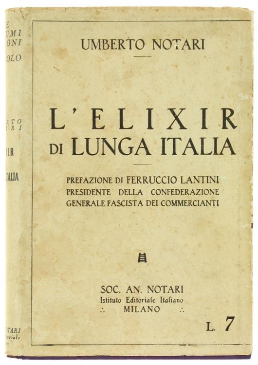 L' EliXIr di Lunga Italia - Umberto Notari - copertina