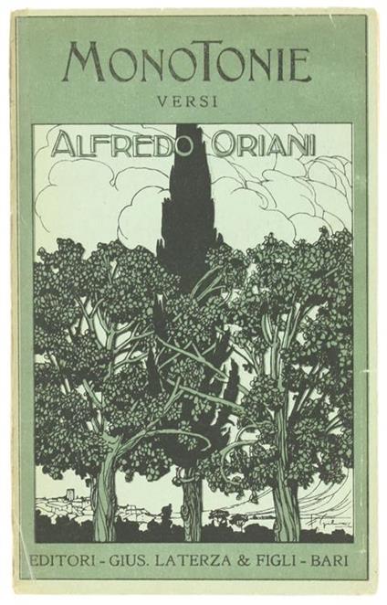 Monotonie. Versi - Alfredo Oriani - copertina