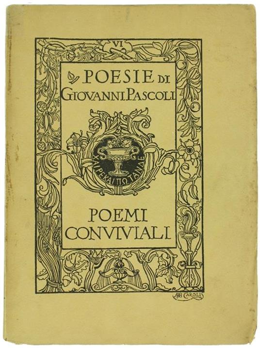 Poemi Conviviali - Giovanni Pascoli - copertina