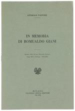 In Memoria di Romualdo Giani