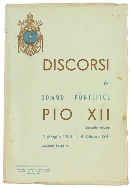 Discorsi e radiomessaggi - Pio XII - copertina
