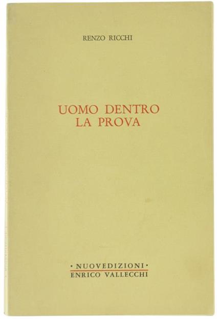 Uomo Dentro la Prova - Renzo Ricchi - copertina