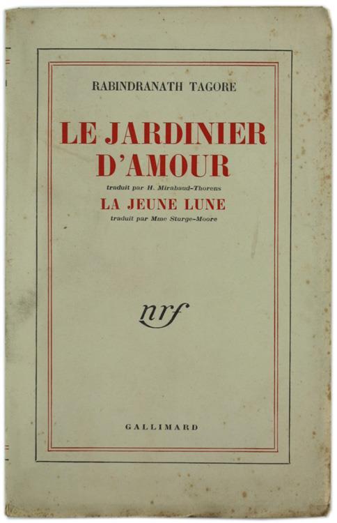 Le Jardinier d'Amour - la Jeune Lune - Rabindranath Tagore - copertina
