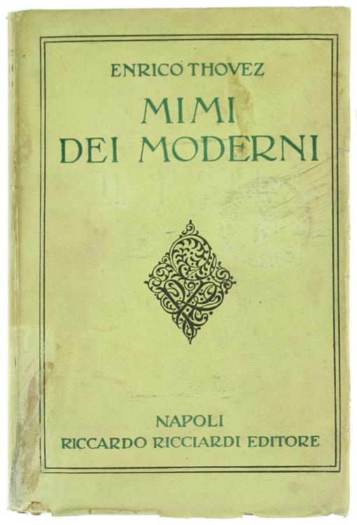 Mimi dei Moderni - Enrico Thovez - copertina