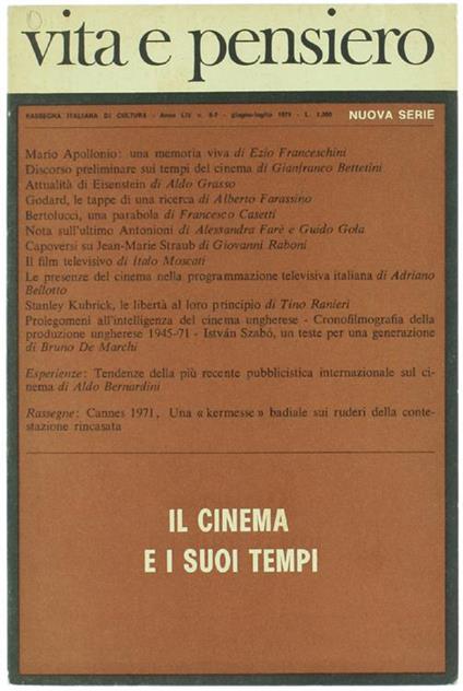 Il Cinema e i Suoi Tempi - copertina
