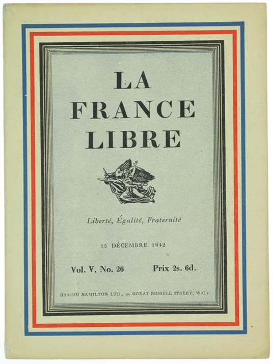 La France Libre. Vol. V, No. 26 - copertina