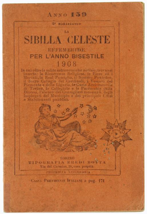 La Sibilla Celeste. Effemeride per l'Anno Bisestile 1908 - copertina