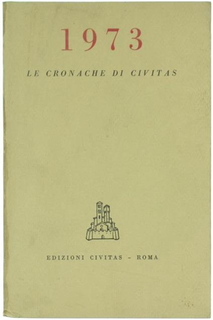 Le Cronache di Civitas. 1973 - copertina