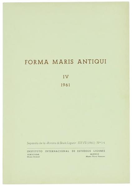Forma Maris Antiqui Iv - copertina