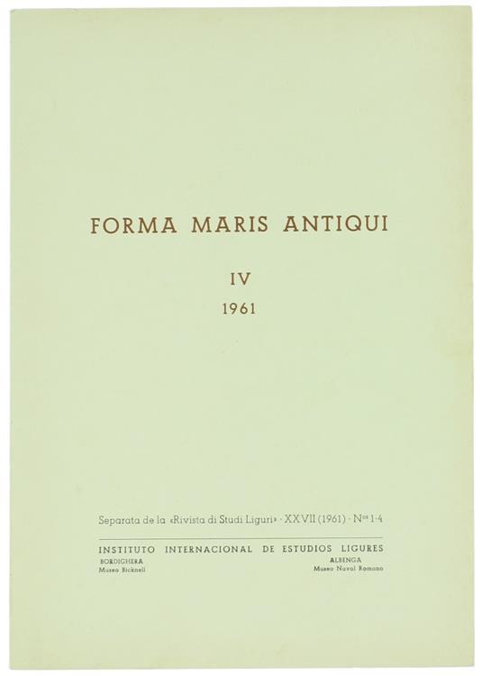 Forma Maris Antiqui Iv - copertina