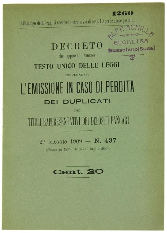 Bergoglio Libri d'Epoca Snc