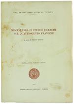 Miscellanea di Studi e Ricerche sul Quattrocento Francese