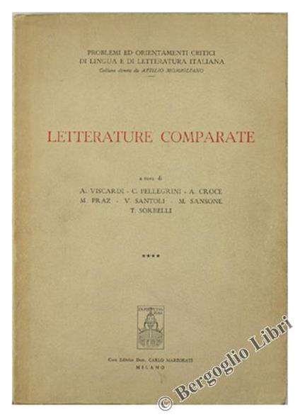 Letterature Comparate - copertina