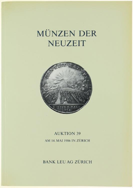Munzen der Neuzeit. Auktion 39 - copertina