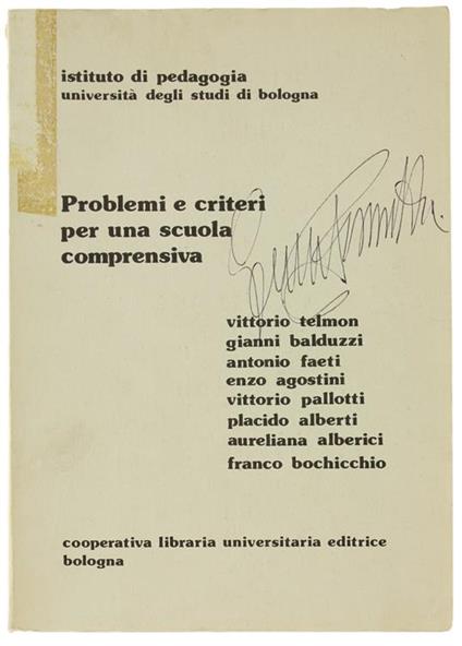 Problemi e Criteri per una Scuola Comprensiva - copertina