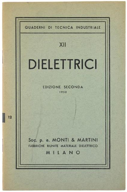 Dielettrici. Edizione Seconda - copertina