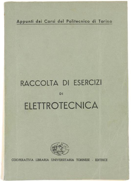 Raccolta di Esercizi di Elettrotecnica - copertina