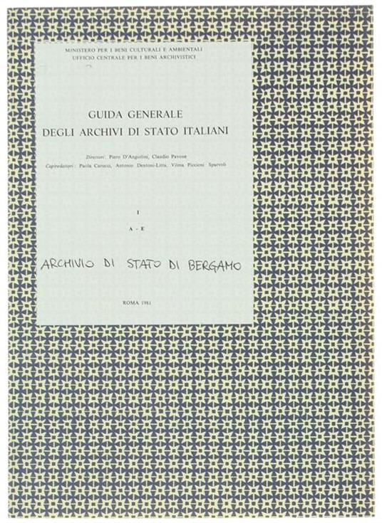 Archivio di Stato di Bergamo - copertina