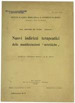 Nuovi Indirizzi Terapeutici delle Manifestazioni 