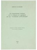 Gli Insegnamenti Teologici di S.Gregorio di Agrigento nel suo 