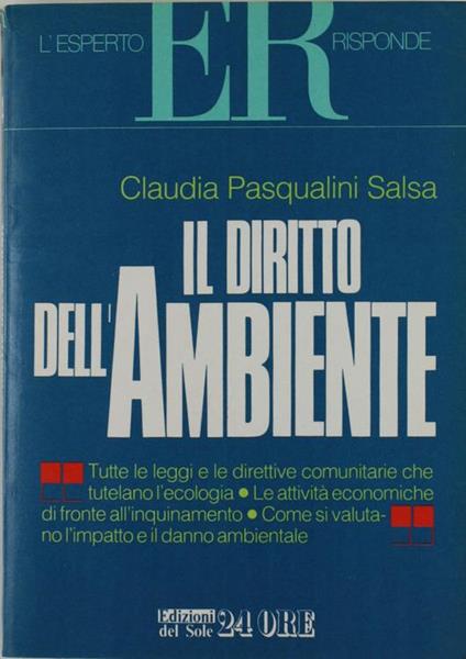 Il Diritto dell'Ambiente - Claudia Pasqualini Salsa - copertina