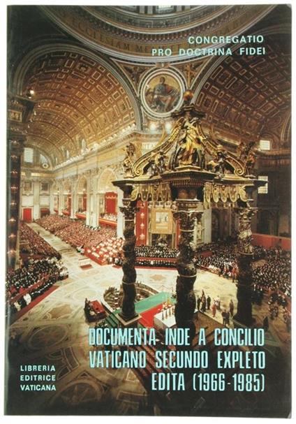 Documenta inde a Concilio Vaticano II expleto edita (1966-1985) - copertina