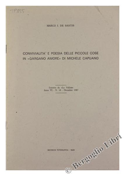 Convivialità e Poesia delle Piccole Cose in "Gargano Amore" di Michele Capuano - copertina