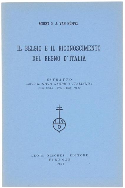 Il Belgio e il Riconoscimento del Regno d'Italia - copertina