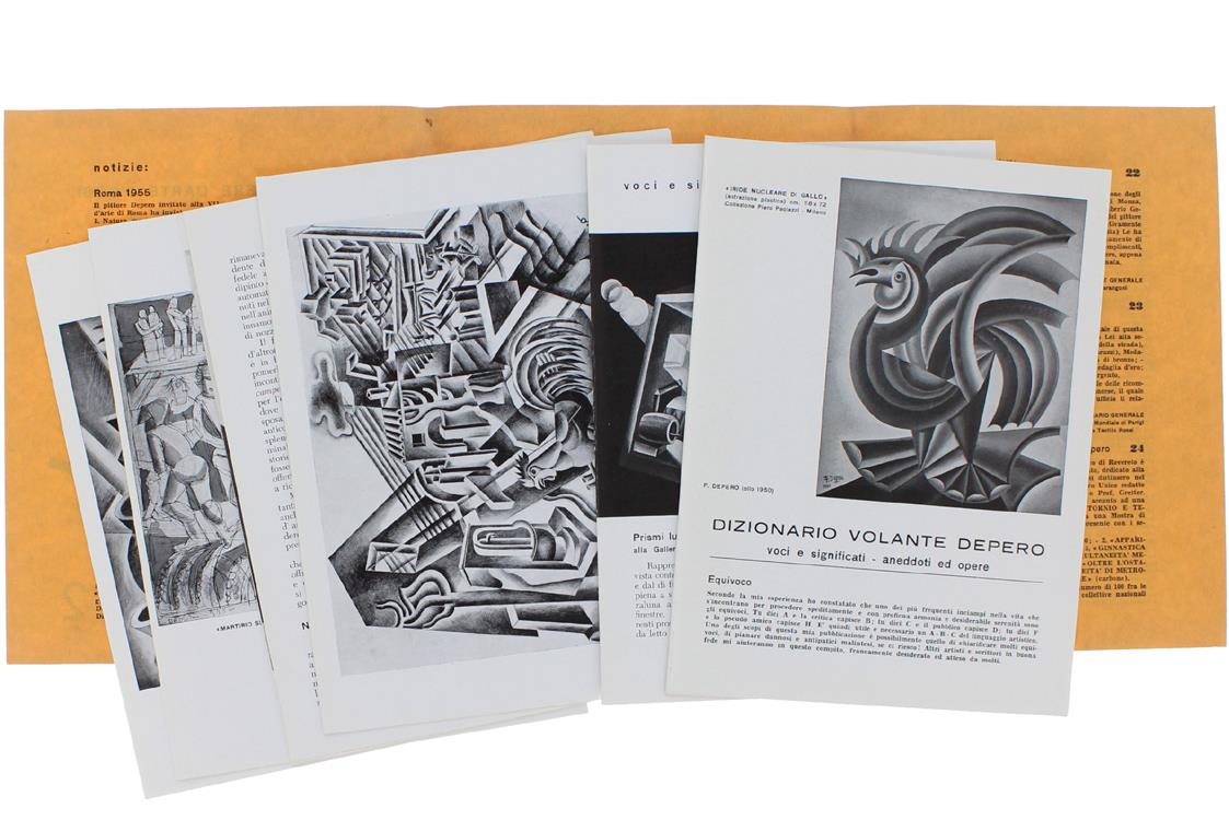 Dizionario Volante Depero. Secondo Gruppo. Voci E Significati. Aneddoti E Opere. Secondo Gruppo: 9 Tavole. 30 Voci