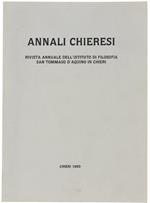 Annali Chieresi. Rivista Annuale Dell'Istituto Di Filosofia San Tommaso D'Aquino In Chieri. 1993