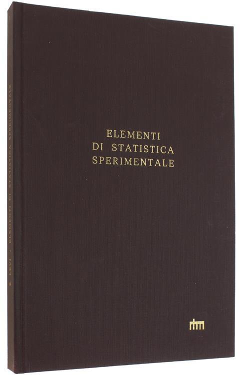 Elementi Di Statistica Sperimentale - Alberto Tarizzo - copertina