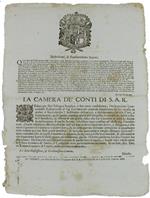 Veduta Per Noi L'Alligata Supplica, E Suo Tenor Considerato… Dat' In Torino Li 4 Di Luglio 1682 [Documento Originale]
