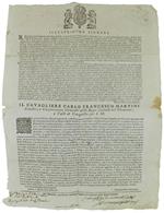 Illustrissimo Signore… Dat' In Torino Li Diecinove Agosto 1730 [Documento Originale]