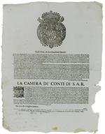 Veduta Per Noi L'Alligata Supplica… Dat' In Torino Li Quindeci Decembre 1685. [Documento Originale]