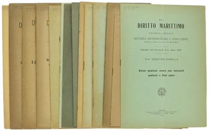 Raccolta Di 13 Estratti Di Argomenti Giuridici E Note A Sentenze, Editi Dal 1910 Al 1922 - A. Ramella - copertina