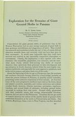 Exploration For The Remains Of Giant Ground Sloths In Panama