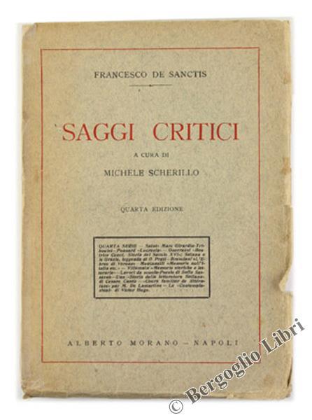 Saggi Critici A Cura Di Michele Scherillo. Quarta Serie - Francesco De Sanctis - copertina