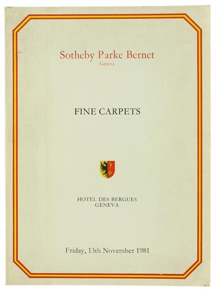 Fine Carpets Including A Collection Of Bessarabian, Persian And Turkish Gelims, A Fine Collection Of Persian Rugs And Carpets - copertina