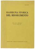 Rassegna Storica Del Risorgimento. Anno Lxxiv. Fascicolo I. Gennaio. Marzo 1987