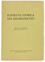 Rassegna Storica Del Risorgimento. Anno Xlvi. Fascicolo I: Gennaio. Marzo 1959